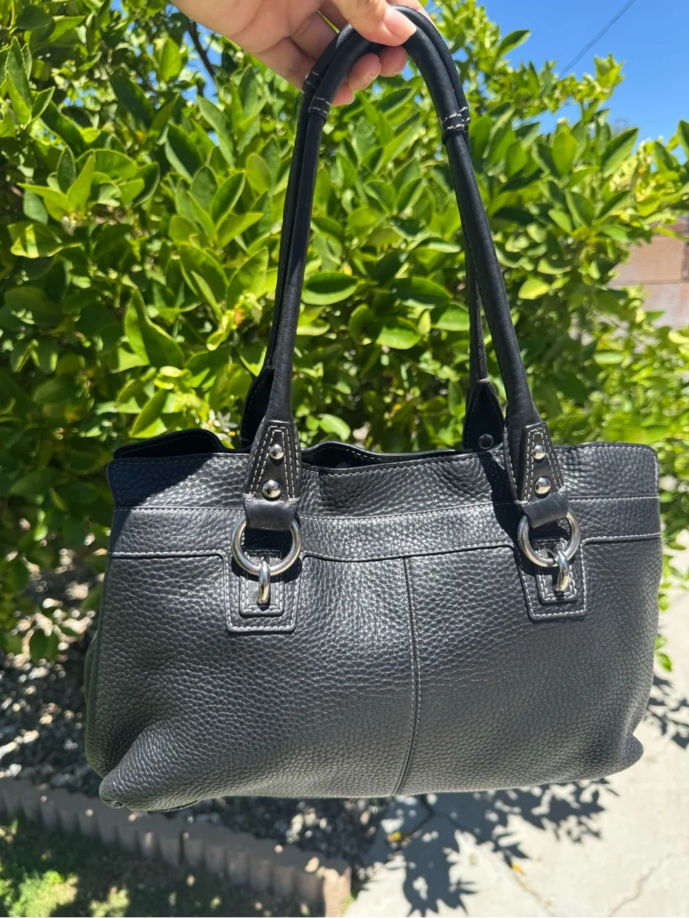 Coach Penelope Y2K Black Pebbled Leather Satchel Shoulder HandBag Purse #F14686